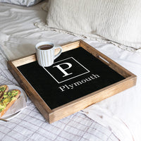 Initial Family Name Personalized Serving Tray