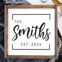 Family Name EST Personalized Serving Tray