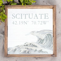 Coastal Wave Personalized Serving Tray