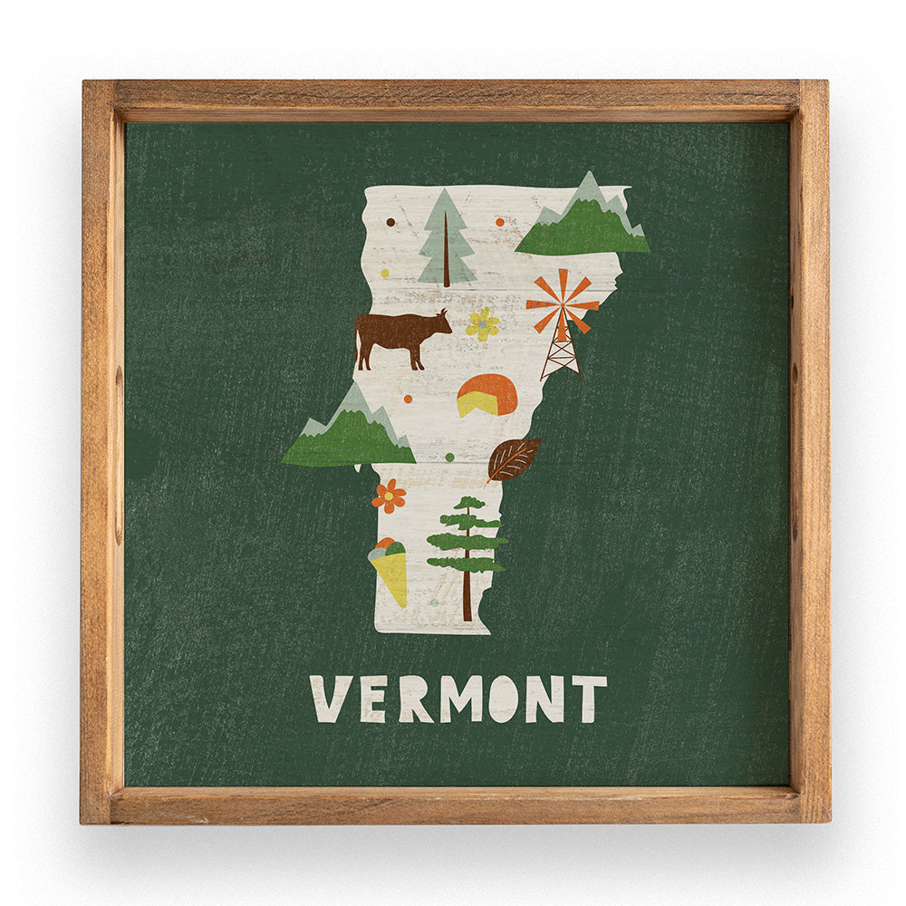 Vermont State Icons Serving Tray