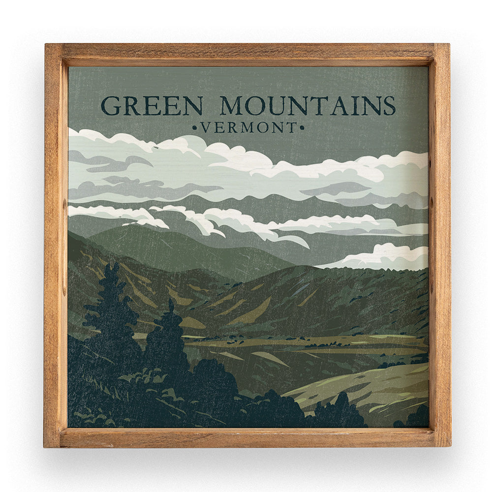 Green Mountains Serving Tray