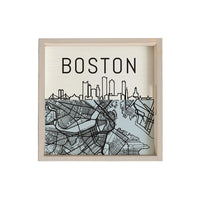 Boston City Map Serving Tray