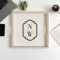 Initials Vertical Personalized Serving Tray