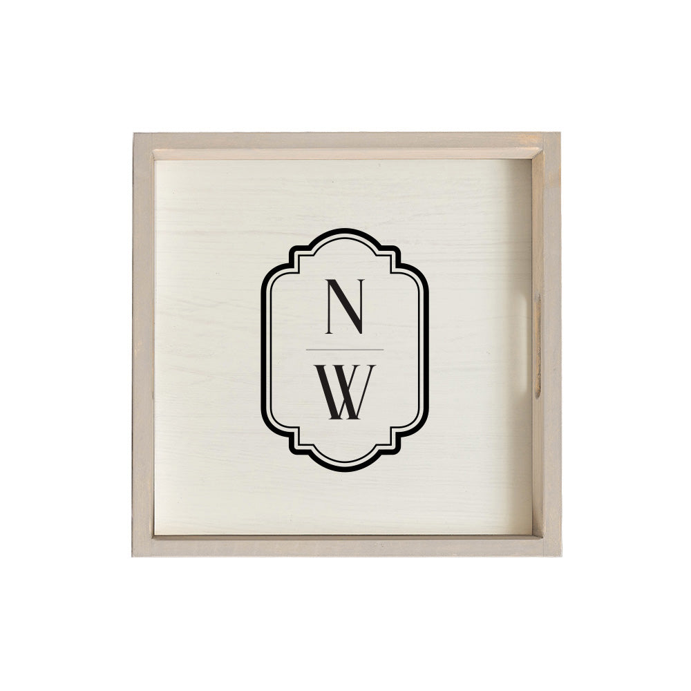 Initials Vertical Personalized Serving Tray