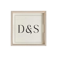 Initials Square Personalized Serving Tray