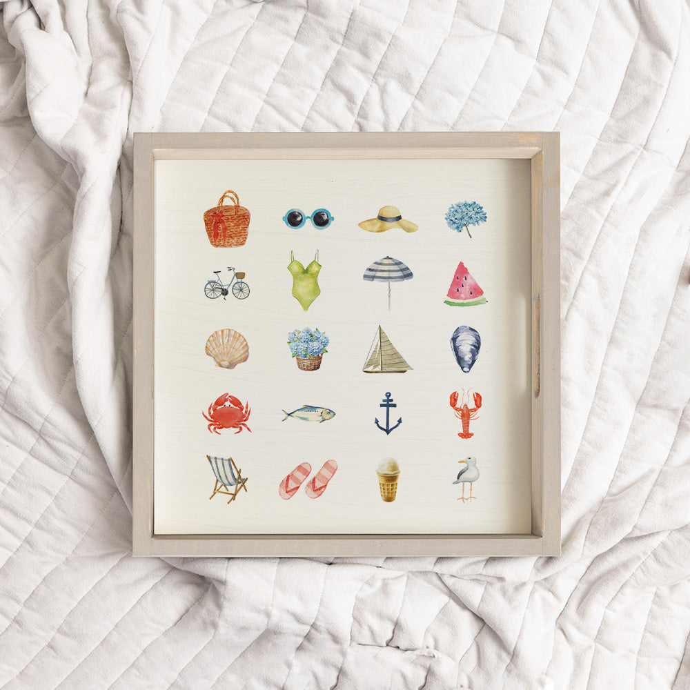 Favorite Summer Things Wooden Serving Tray
