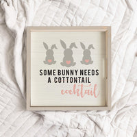 Some Bunny Needs a Cocktail Wooden Serving Tray