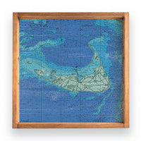 Nantucket Chart Map Wooden Serving Tray