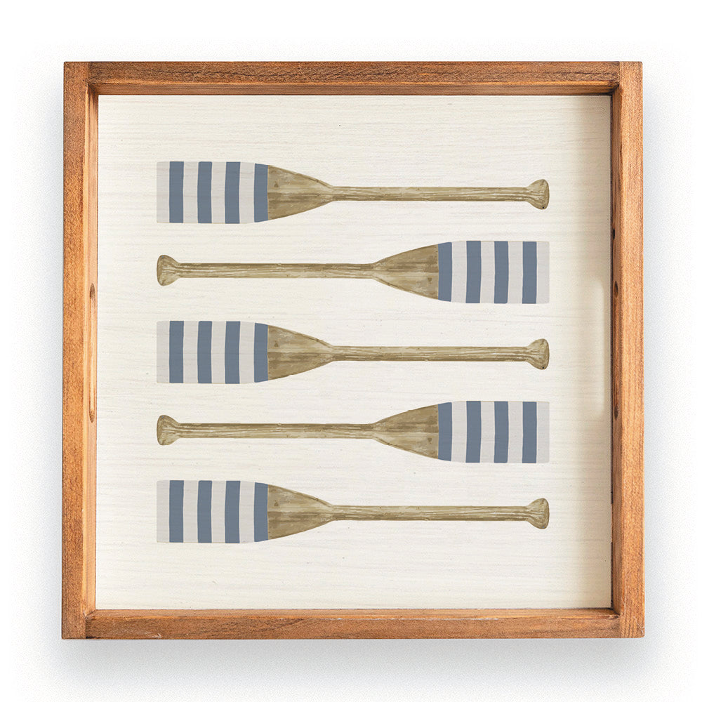 Striped Oars Serving Tray