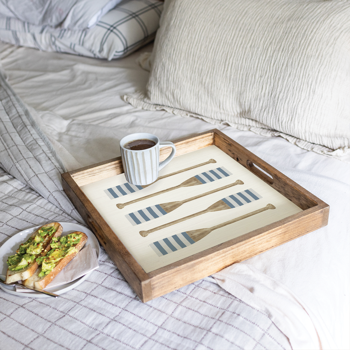 Striped Oars Serving Tray
