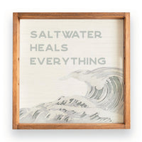 Saltwater Heals Everything Wooden Serving Tray