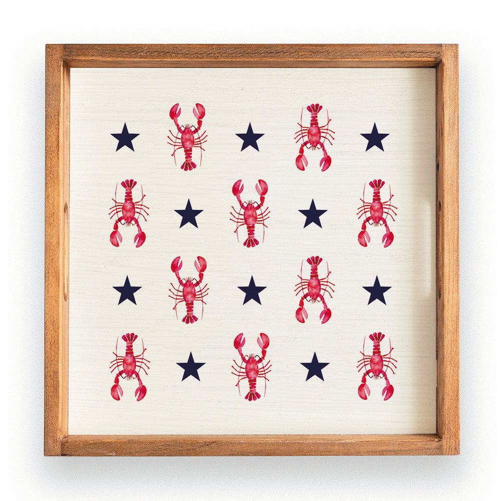 Patriotic Lobsters Serving Tray