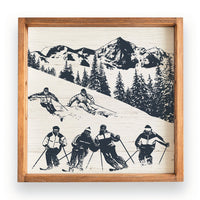 Retro Ski Run Serving Tray