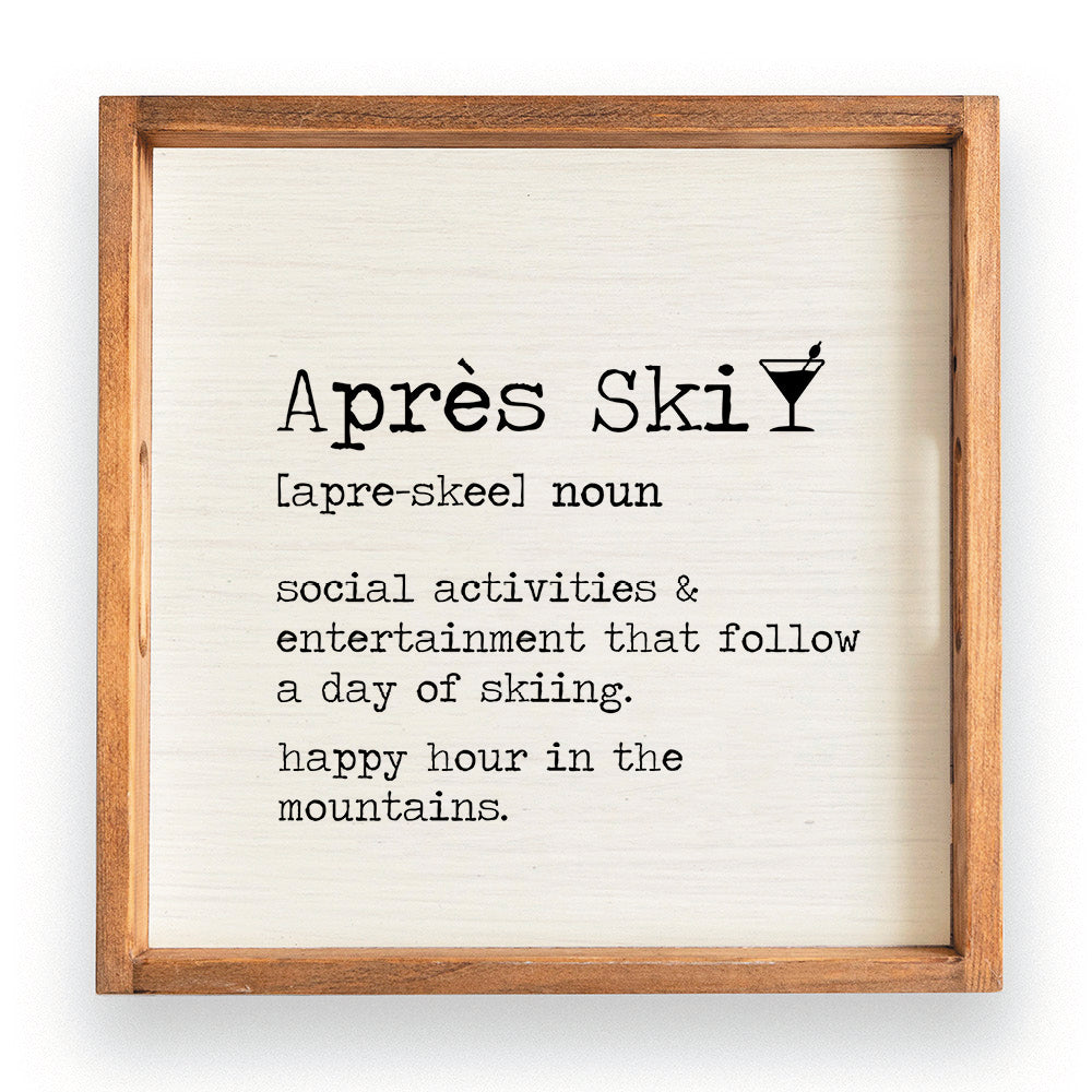 Apres Ski Definition Serving Tray