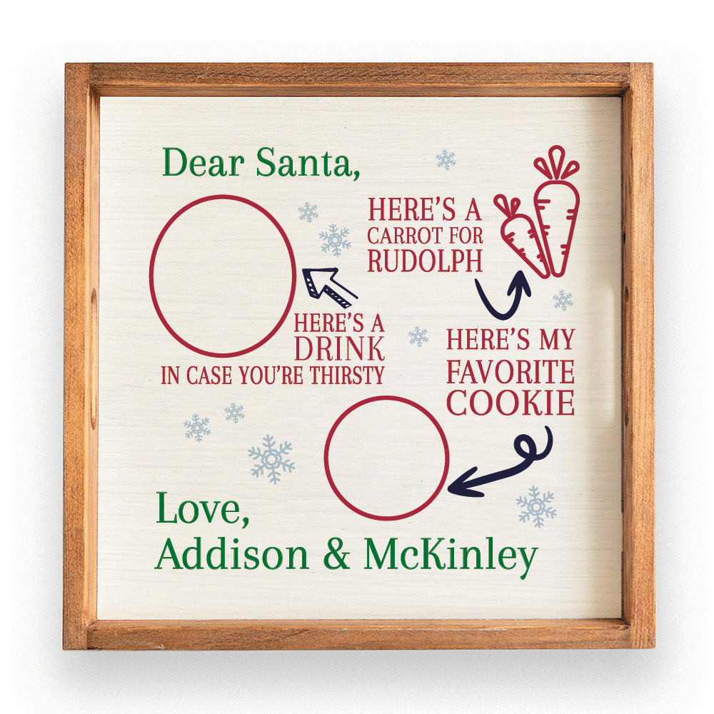 Dear Santa Personalized Wooden Serving Tray