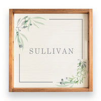 Greenery Frame Personalized Serving Tray