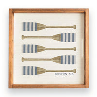 Striped Oars Personalized Serving Tray