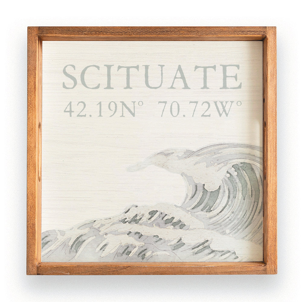 Coastal Wave Personalized Serving Tray