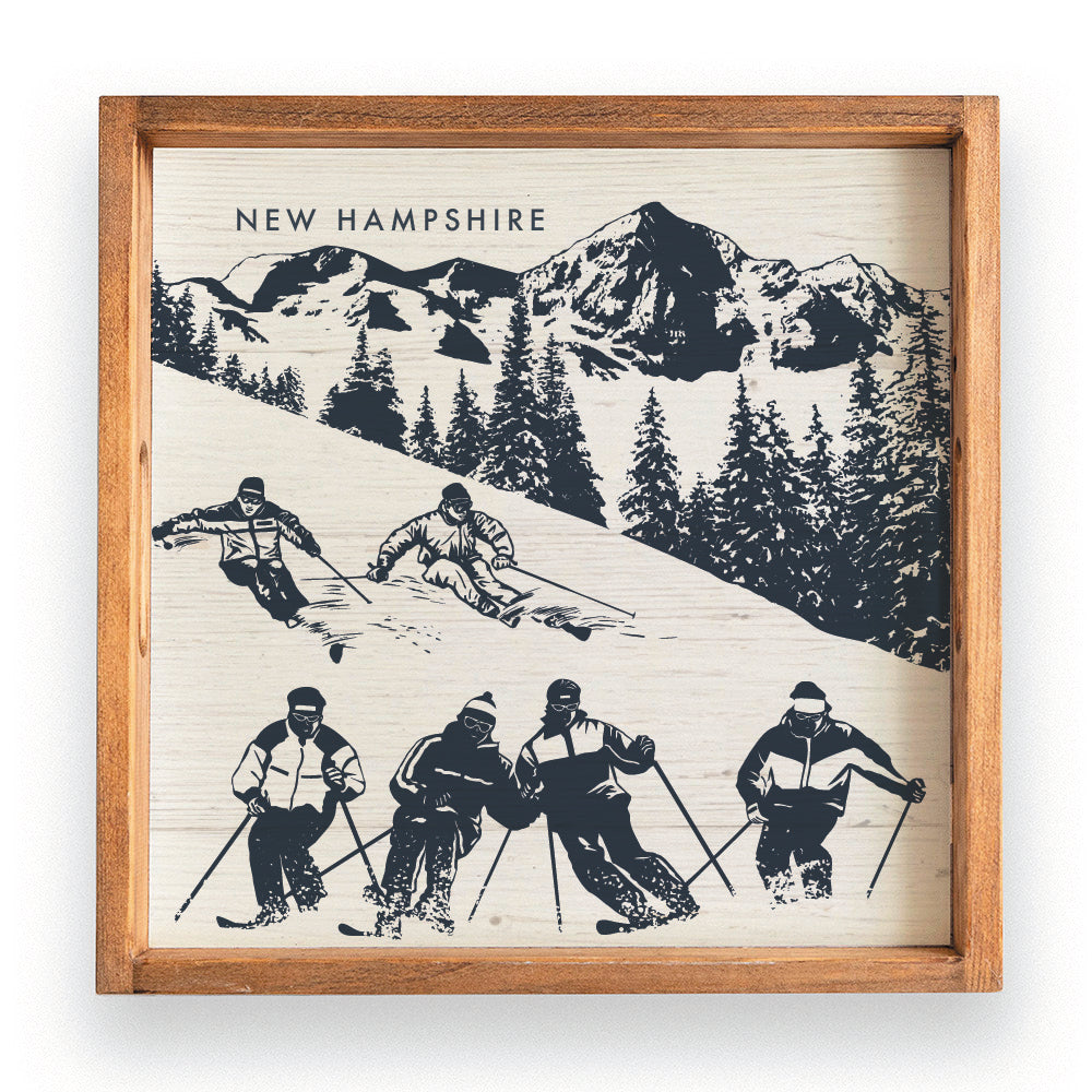 Retro Ski Run Personalized Serving Tray