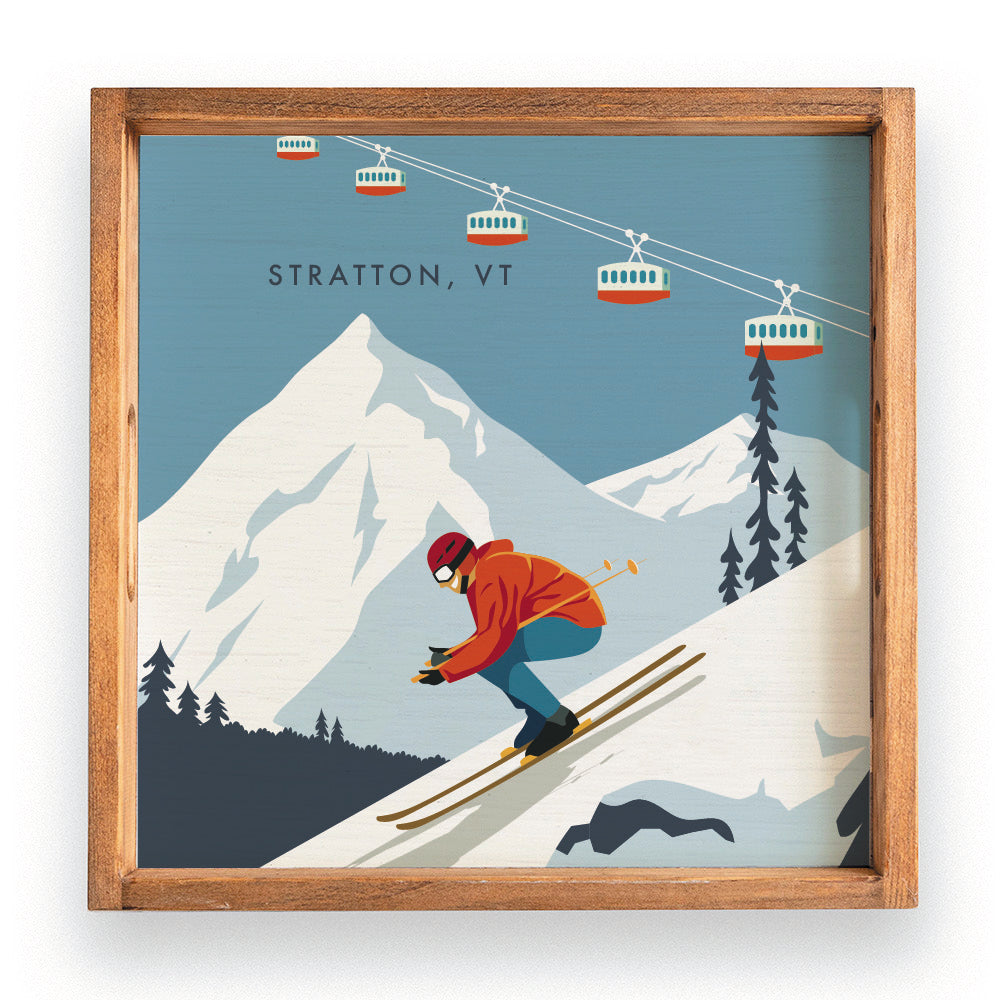 Bluebird Ski Day Personalized Serving Tray