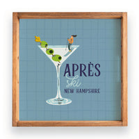 Apres Ski Martini Personalized Wooden Serving Tray