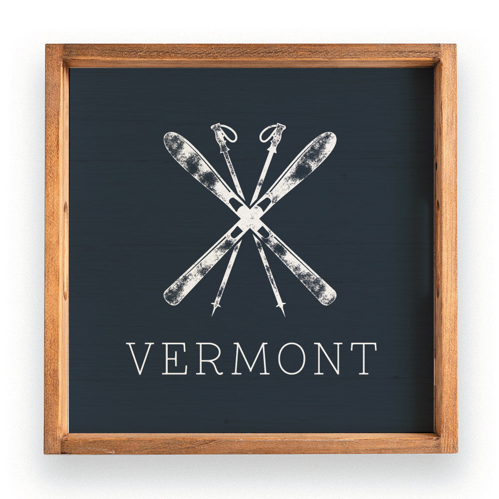 Skis Personalized Serving Tray