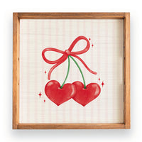 Bow Cherry Hearts Serving Tray