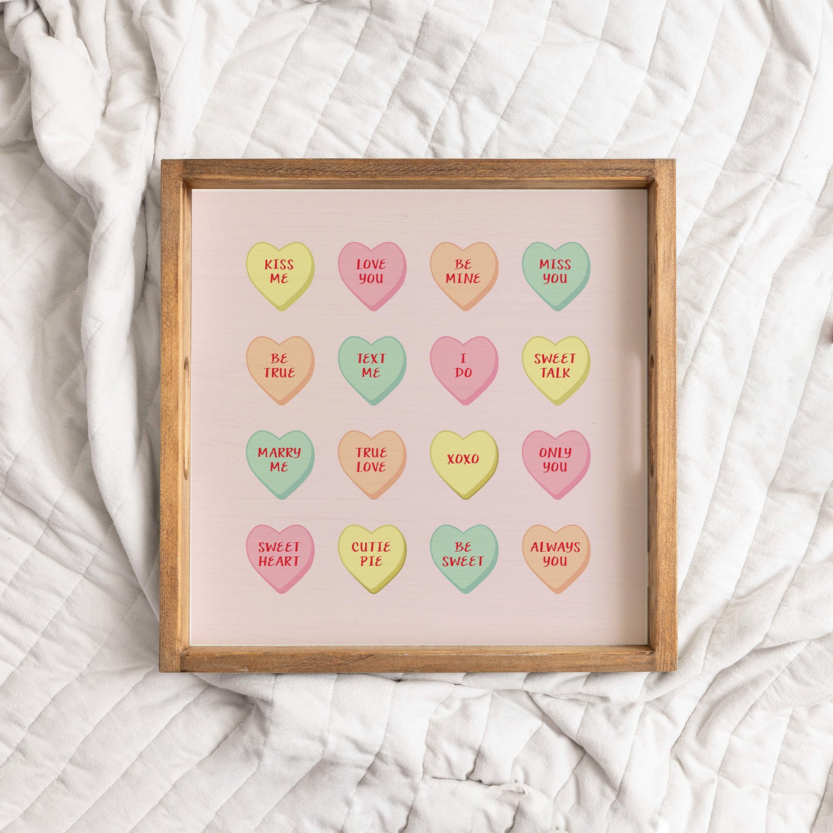 Conversation Hearts Serving Tray