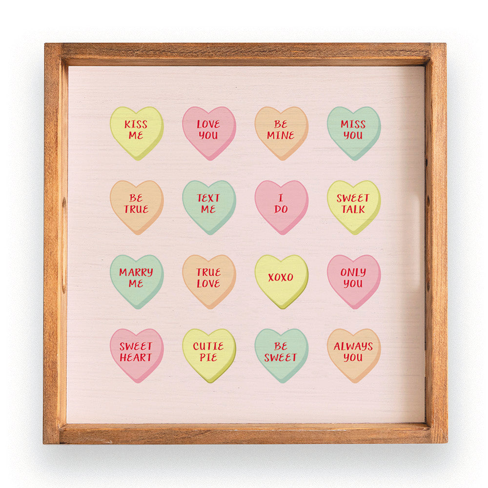 Conversation Hearts Serving Tray