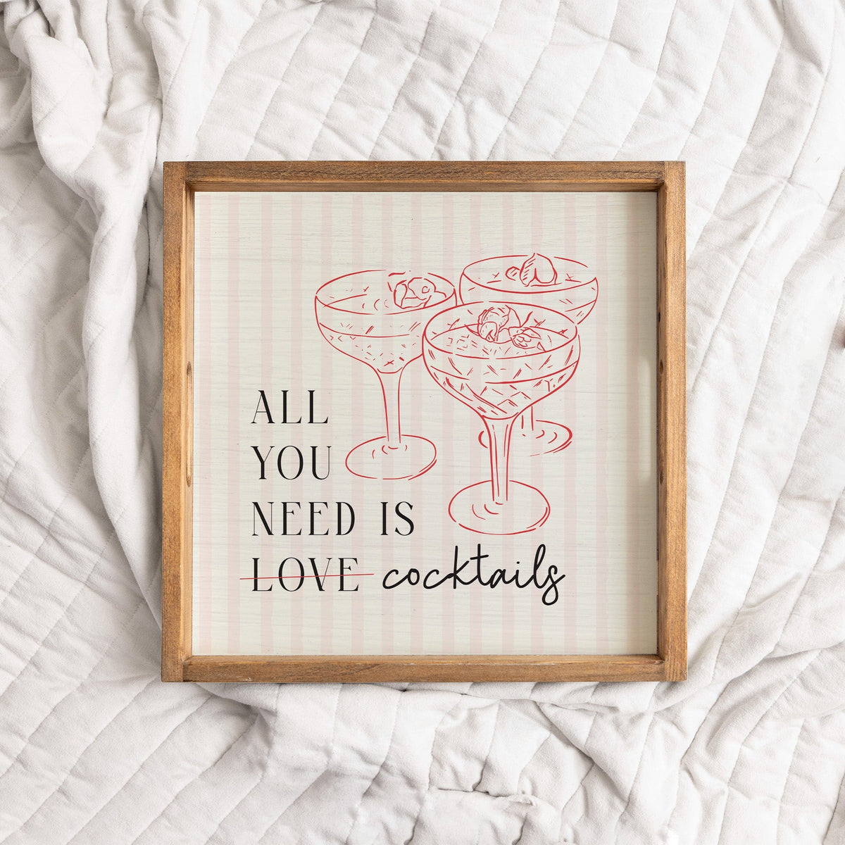 All You Need Is Cocktails Serving Tray 