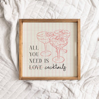 All You Need Is Cocktails Serving Tray 