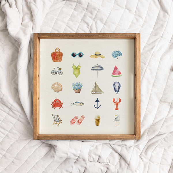 Favorite Summer Things Wooden Serving Tray