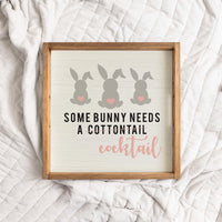 Some Bunny Needs a Cocktail Wooden Serving Tray