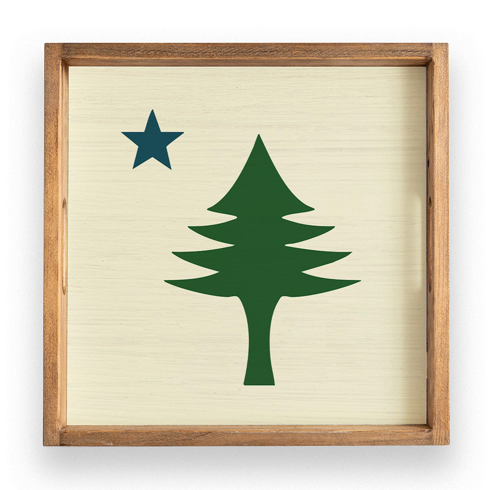 Maine Flag Serving Tray