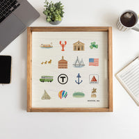 Boston Famous Wooden Serving Tray