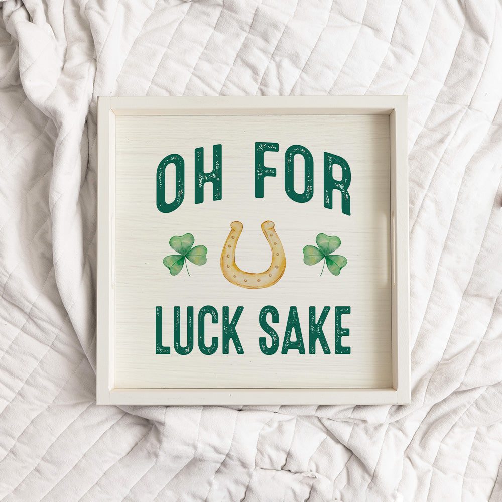Lucks Sake Wooden Serving Tray