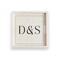 Initials Square Personalized Serving Tray