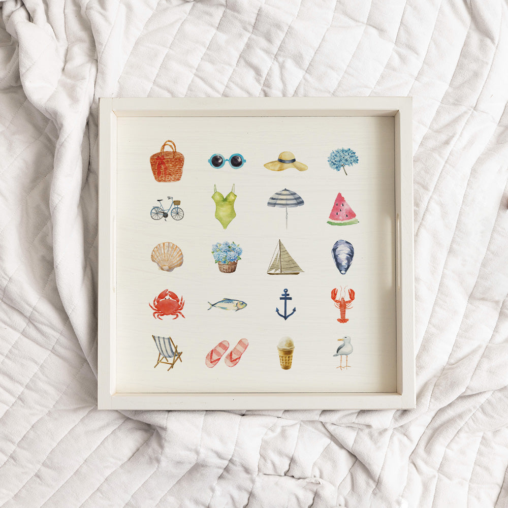 Favorite Summer Things Wooden Serving Tray