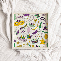 Mardi Gras Fun Wooden Serving Tray
