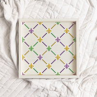 Signature Mardi Gras Wooden Serving Tray