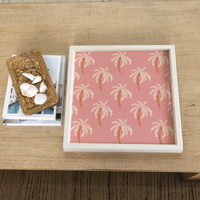 Pink Palm Tree Serving Tray