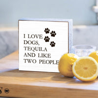 I Love Dogs Personalized Block Sign