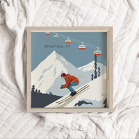 Bluebird Ski Day Personalized Serving Tray
