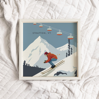 Bluebird Ski Day Personalized Serving Tray