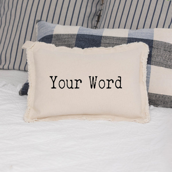 Your Word Typewriter Lumbar Pillow