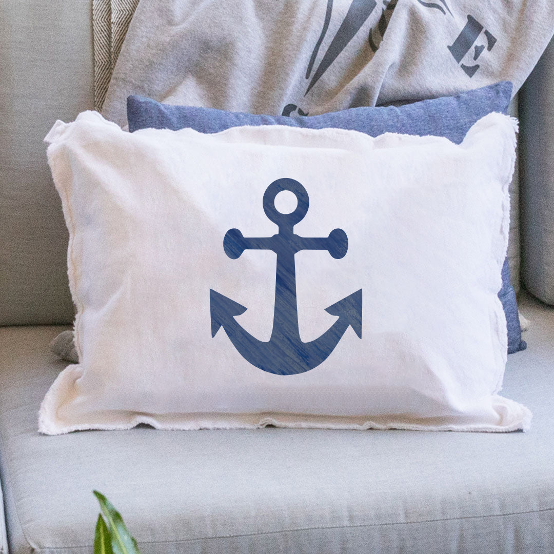 Brush Stroke Anchor Lumbar Pillow