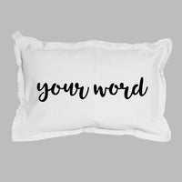 Your Word Script Lumbar Pillow