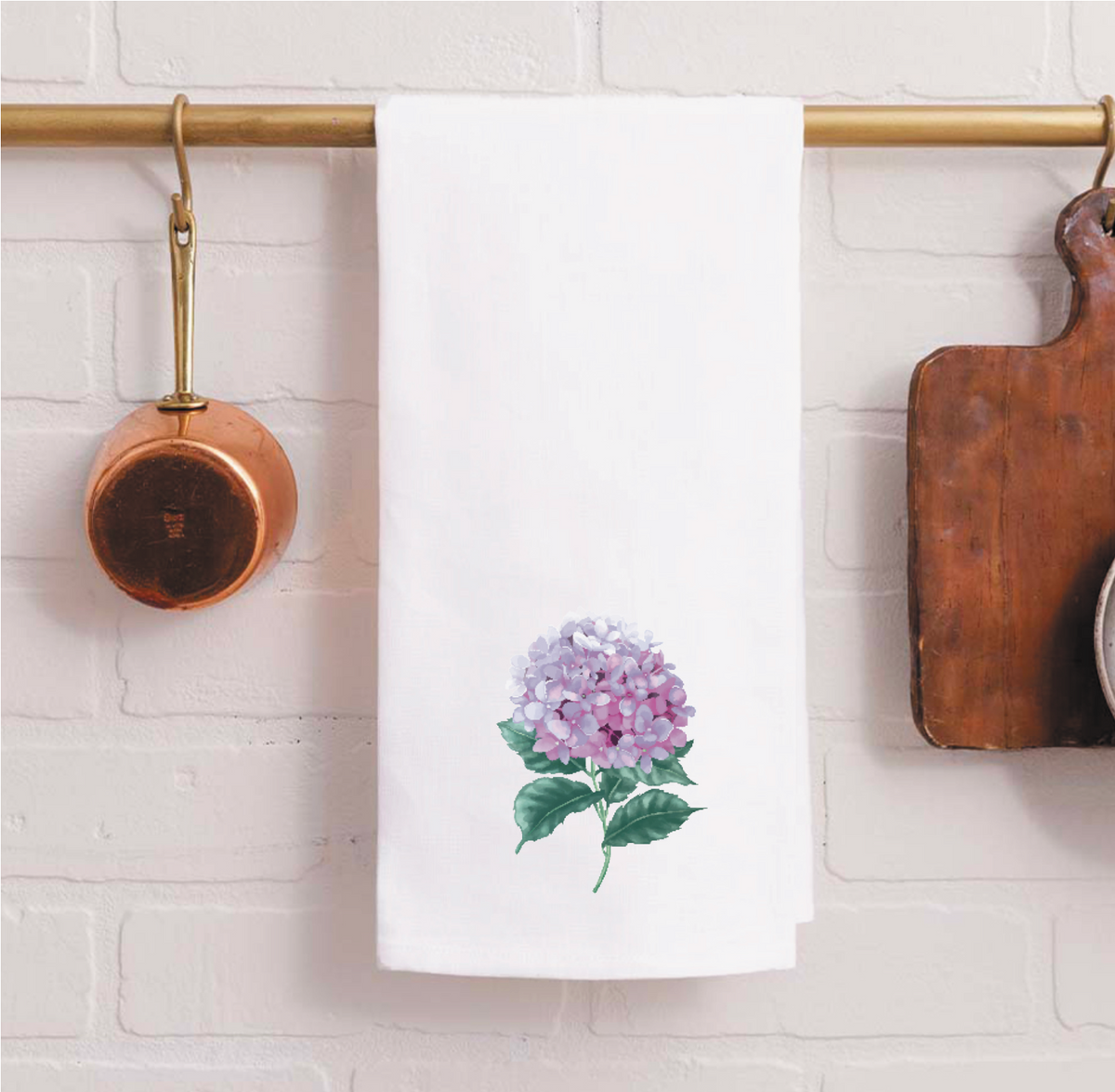Pink Hydrangea Tea Towel