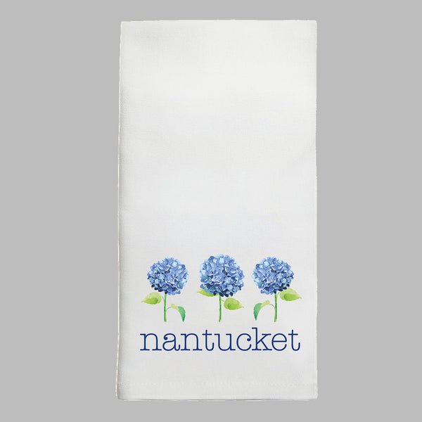 Personalized Hydrangea Tea Towel