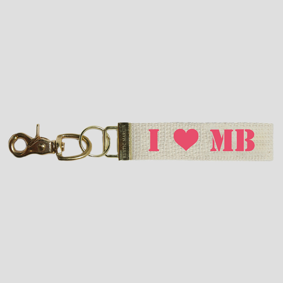 I Love Two Letters Keychain
